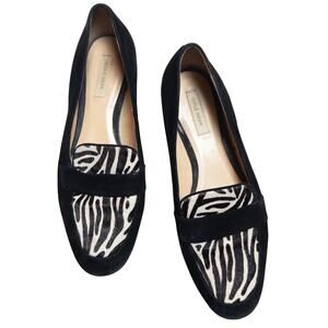Cole Haan Loafers Women's 6.5 Black White Zebra Print Calf Hair Comfort Slip Ons